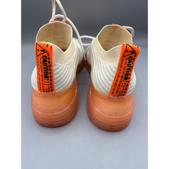 Steve Madden Cello White Orange Knit Sneakers Wedge Sole Womens Size 9 M - Picture 3 of 8